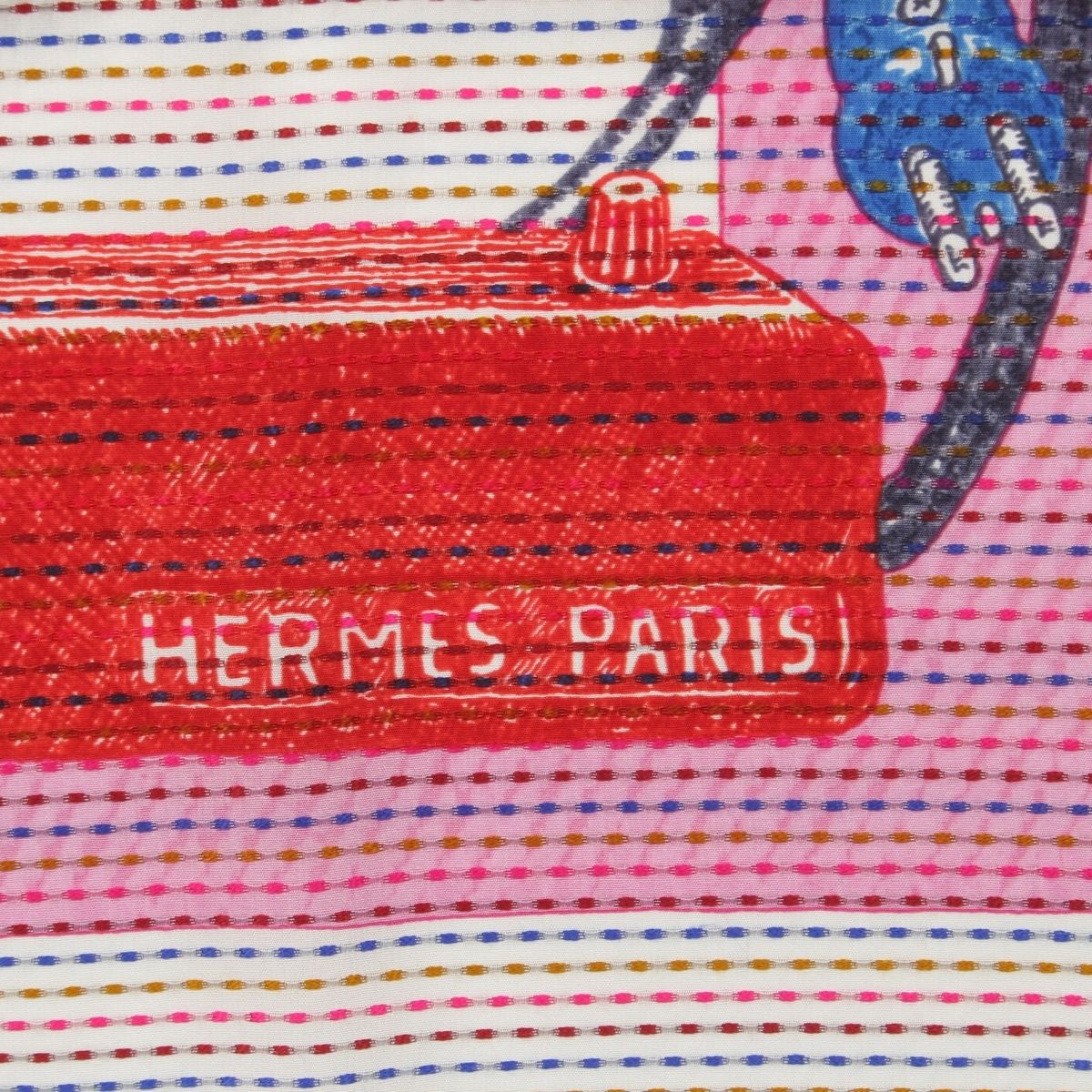 Hermes Carre 70 Cheval Oscope Neon Chevaloscope Pointier Silk Scarf White — view 8