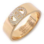 Hermes Ring D'Ancre PM Points Diamond Total 18K Pink Gold