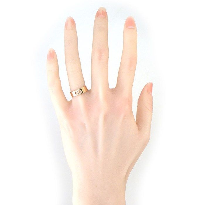 Hermes Ring D'Ancre PM Points Diamond Total 18K Pink Gold — view 6
