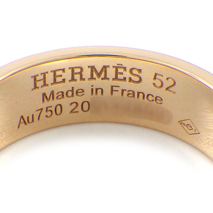 Hermes Ring D'Ancre PM Points Diamond Total 18K Pink Gold — view 3