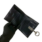 Gucci GG Pattern Logo Canvas Leather Bifold Wallet Card Case Coin Purse Black — view 7