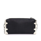 Louis Vuitton Shoulder Bag Slim Trunk Black Cuffleather Silver — view 2