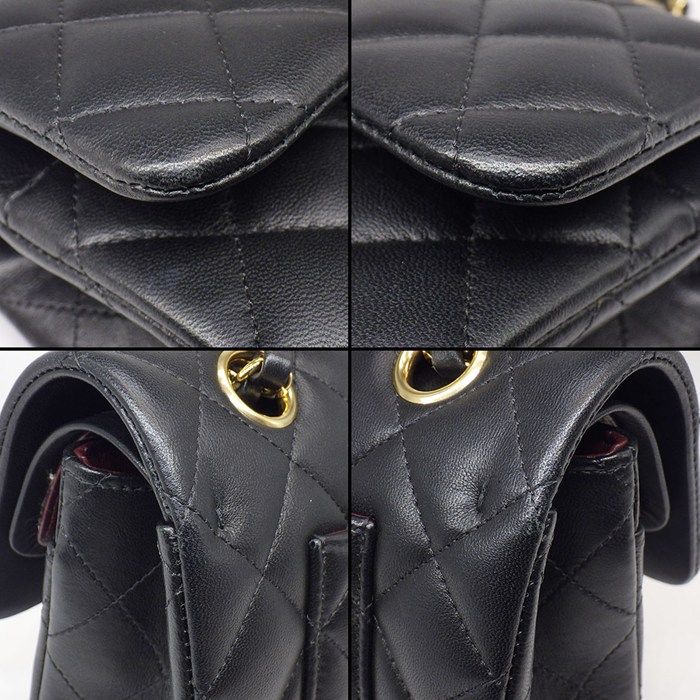 Chanel Shoulder Bag Quilted 23 Classic Small Onwards Black Lambskin — view 8