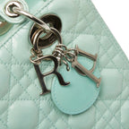 Dior Cannage Lady Dior 2-Way Shoulder Bag Mint Green Patent Leather — view 8