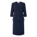 Dior Set Skirt Suit Color Jacket Tight 9 Navy