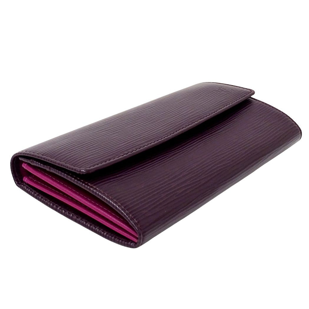 Louis Vuitton Wallet Epi Portefeuille Sarah Cassis Purple — view 3