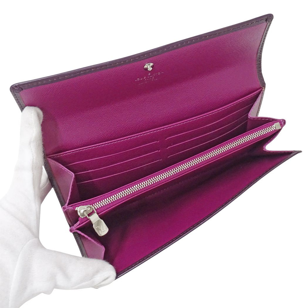Louis Vuitton Wallet Epi Portefeuille Sarah Cassis Purple — view 4