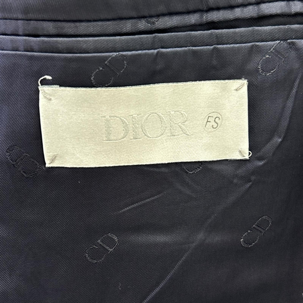 Dior Navy Arm Saddle Pocket Wool Mohair Tailored Jacket 48 — view 4