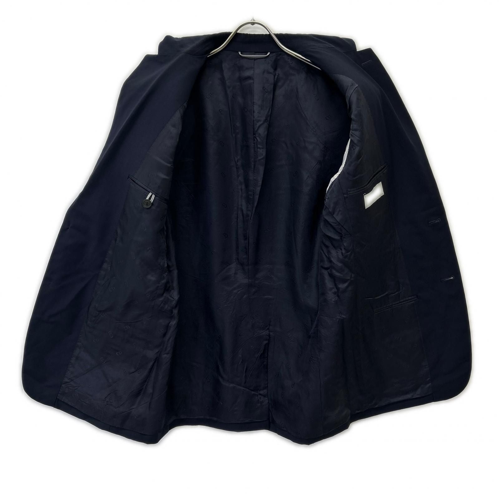 Dior Navy Arm Saddle Pocket Wool Mohair Tailored Jacket 48 — view 3