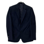 Dior Navy Arm Saddle Pocket Wool Mohair Tailored Jacket 48
