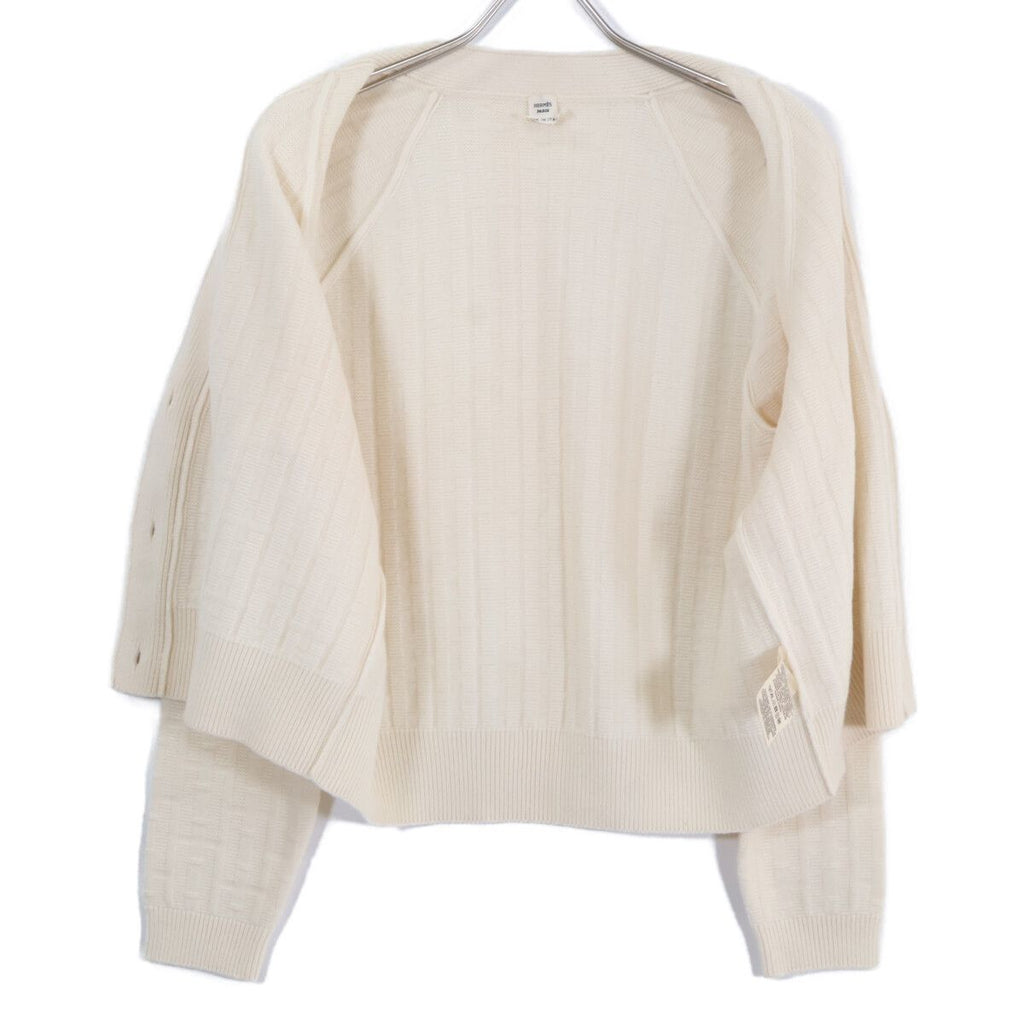Hermes Series Button Jacquard Knit Cardigan 38 — view 4