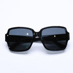 Chanel Square Shape Sunglasses Mirror Lens Black CC Logo Eyewear — view 2
