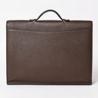 Hermes Sac a Depeche 41 Triple Leather le Business Bag Togo Chocolate Silver 4 — view 2