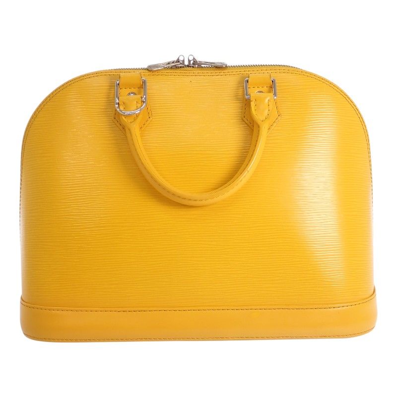 Louis Vuitton Alma PM Epi Handbag Citron Yellow Silver — view 3