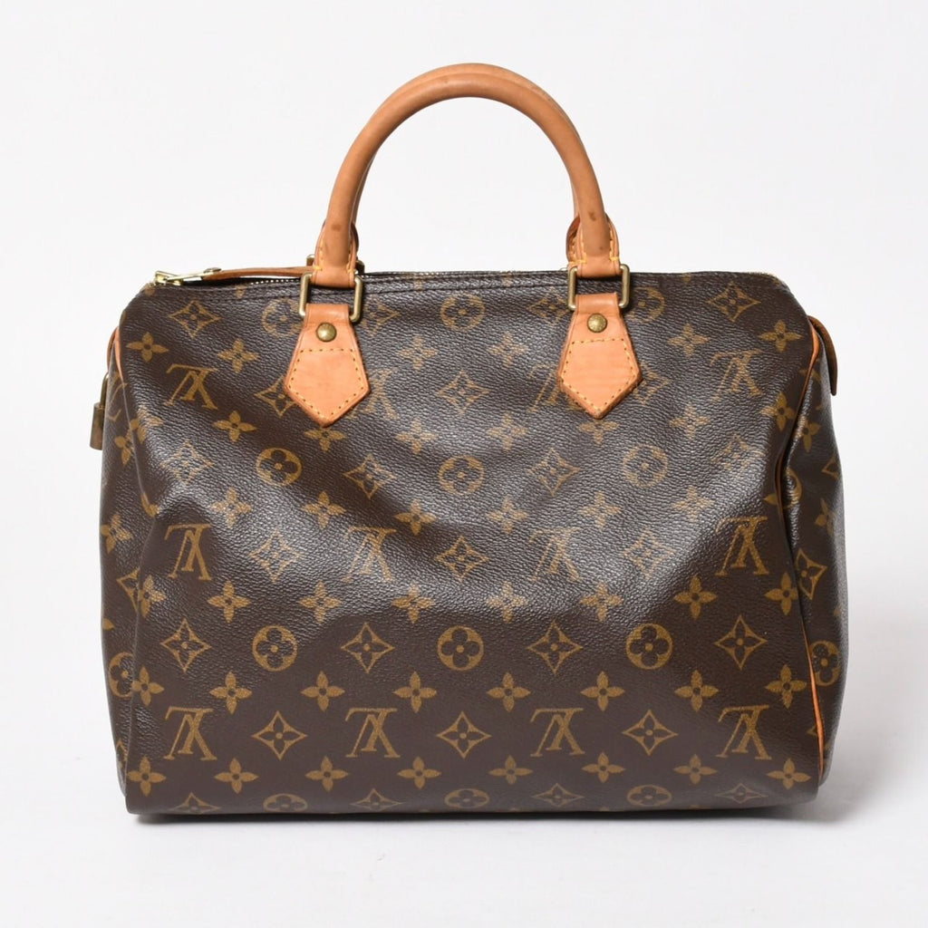 Louis Vuitton Speedy 30 Handbag Monogram Brown Gold — view 2