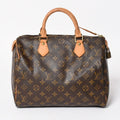 Louis Vuitton Speedy 30 Handbag Monogram Brown Gold