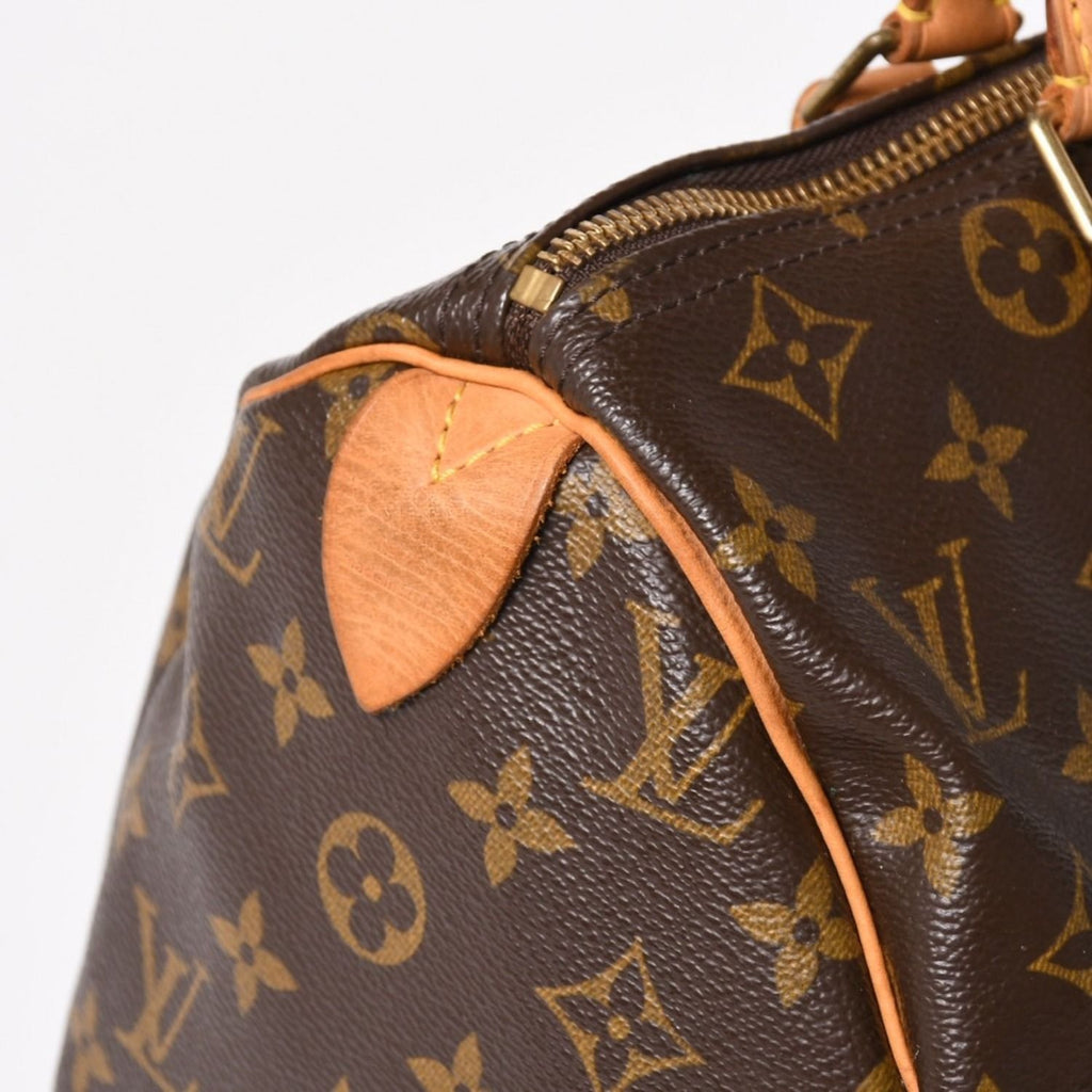 Louis Vuitton Speedy 30 Handbag Monogram Brown Gold — view 5