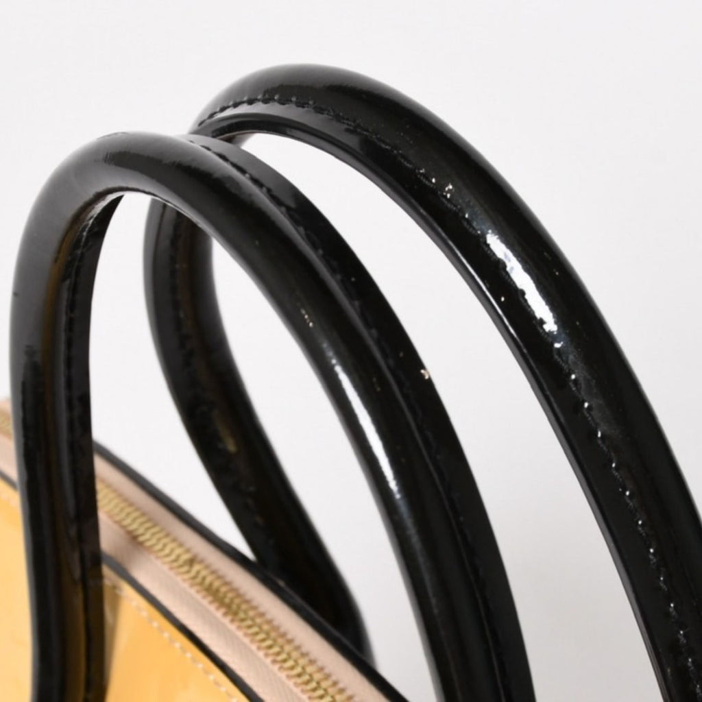 Louis Vuitton PM Handbag Monogram Vernis Yellow Black Gold 4 — view 7