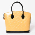 Louis Vuitton PM Handbag Monogram Vernis Yellow Black Gold 4