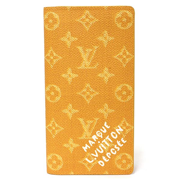 Louis Vuitton Portefeuille Brazza NM Wallet Monogram Heritage Canvas Yellow