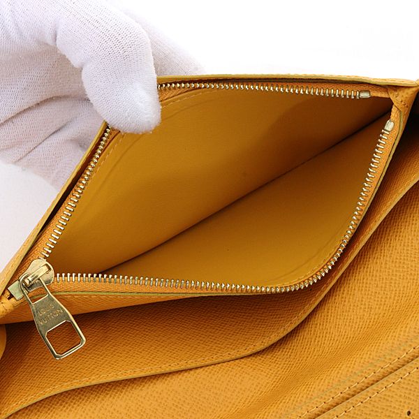 Louis Vuitton Portefeuille Brazza NM Wallet Monogram Heritage Canvas Yellow — view 5
