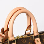 Louis Vuitton Monogram Keepall 45 Boston Bag Canvas Vachetta Leather Brown Gold — view 5