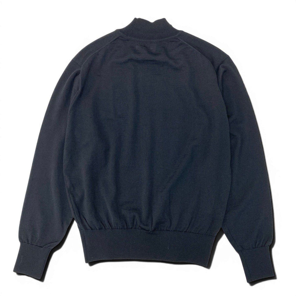 Dior Mock Neck Knit Sweater Logo Embroidery High Gee L Black Wool — view 3