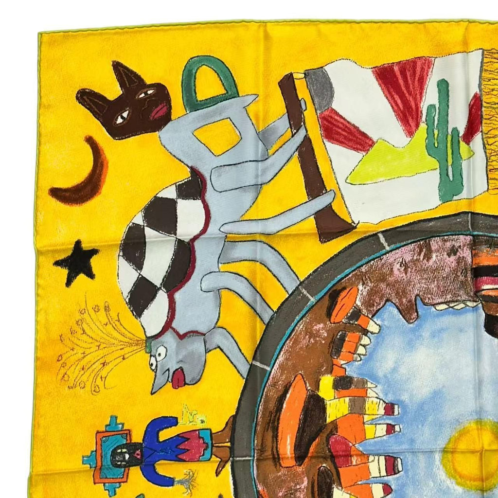 Louis Vuitton Silk Scarf Large le Voyage en Arizona Journey to Yellow — view 2