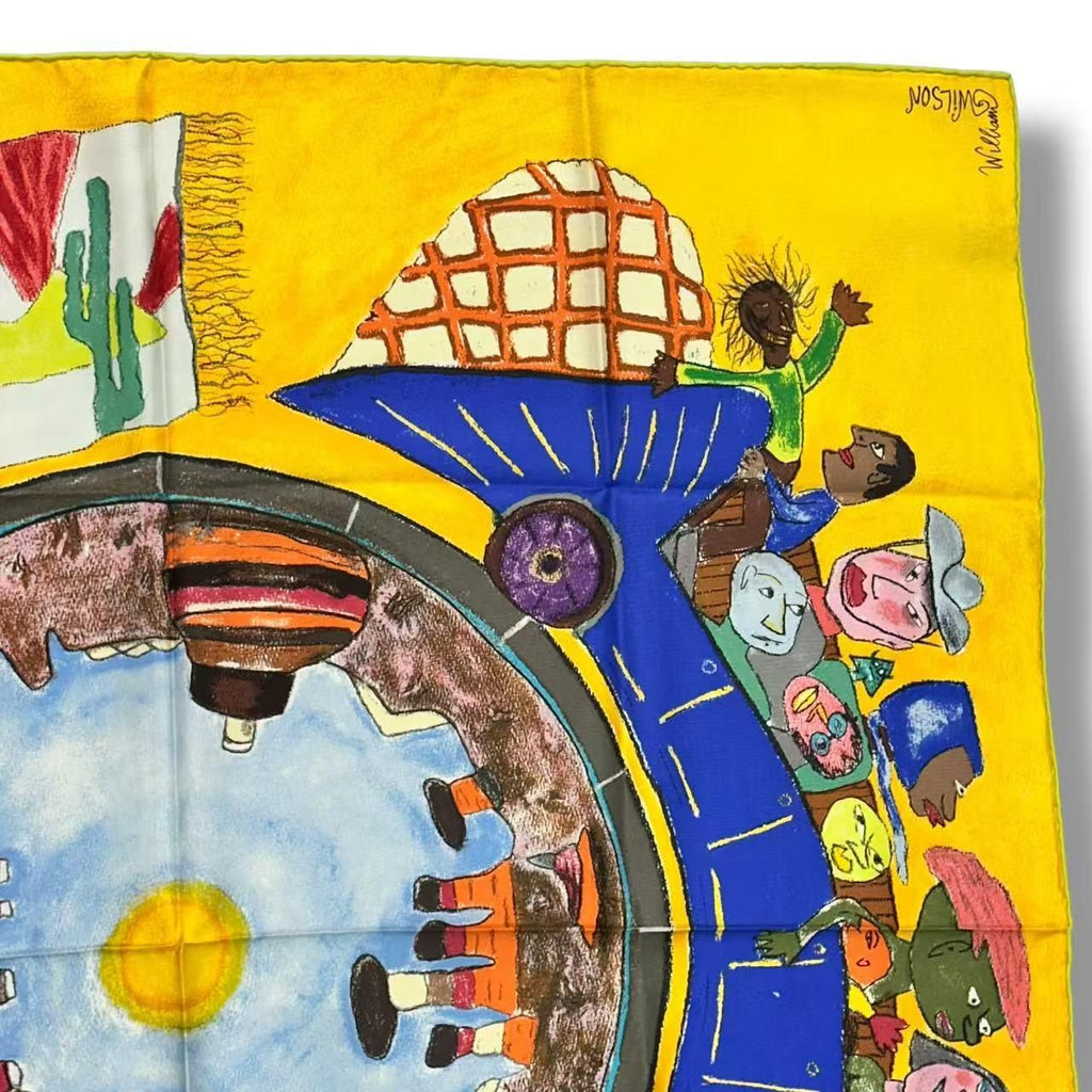 Louis Vuitton Silk Scarf Large le Voyage en Arizona Journey to Yellow — view 4