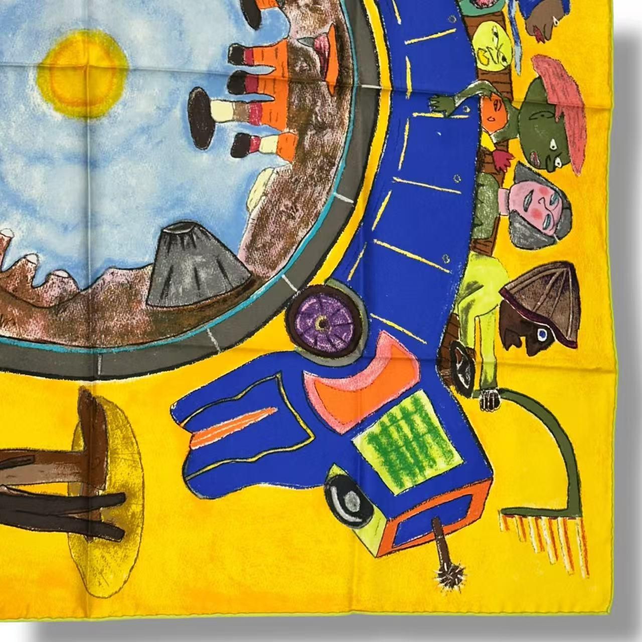 Louis Vuitton Silk Scarf Large le Voyage en Arizona Journey to Yellow — view 5