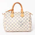 Louis Vuitton Handbag Speedy 25 Damier Azur White Navy