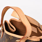 Louis Vuitton Patignol Handbag Monogram Canvas Vachetta Leather Brown Gold — view 6