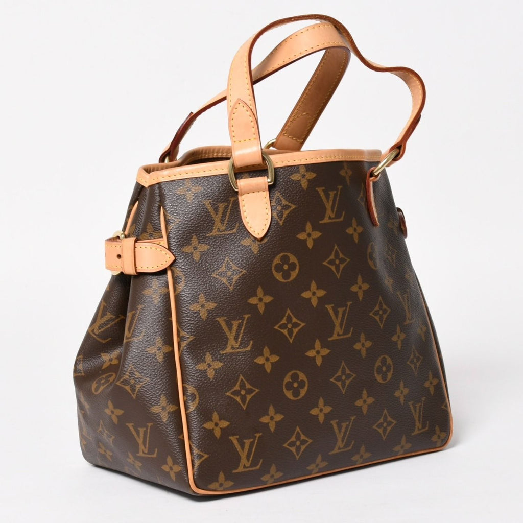 Louis Vuitton Patignol Handbag Monogram Canvas Vachetta Leather Brown Gold — view 3
