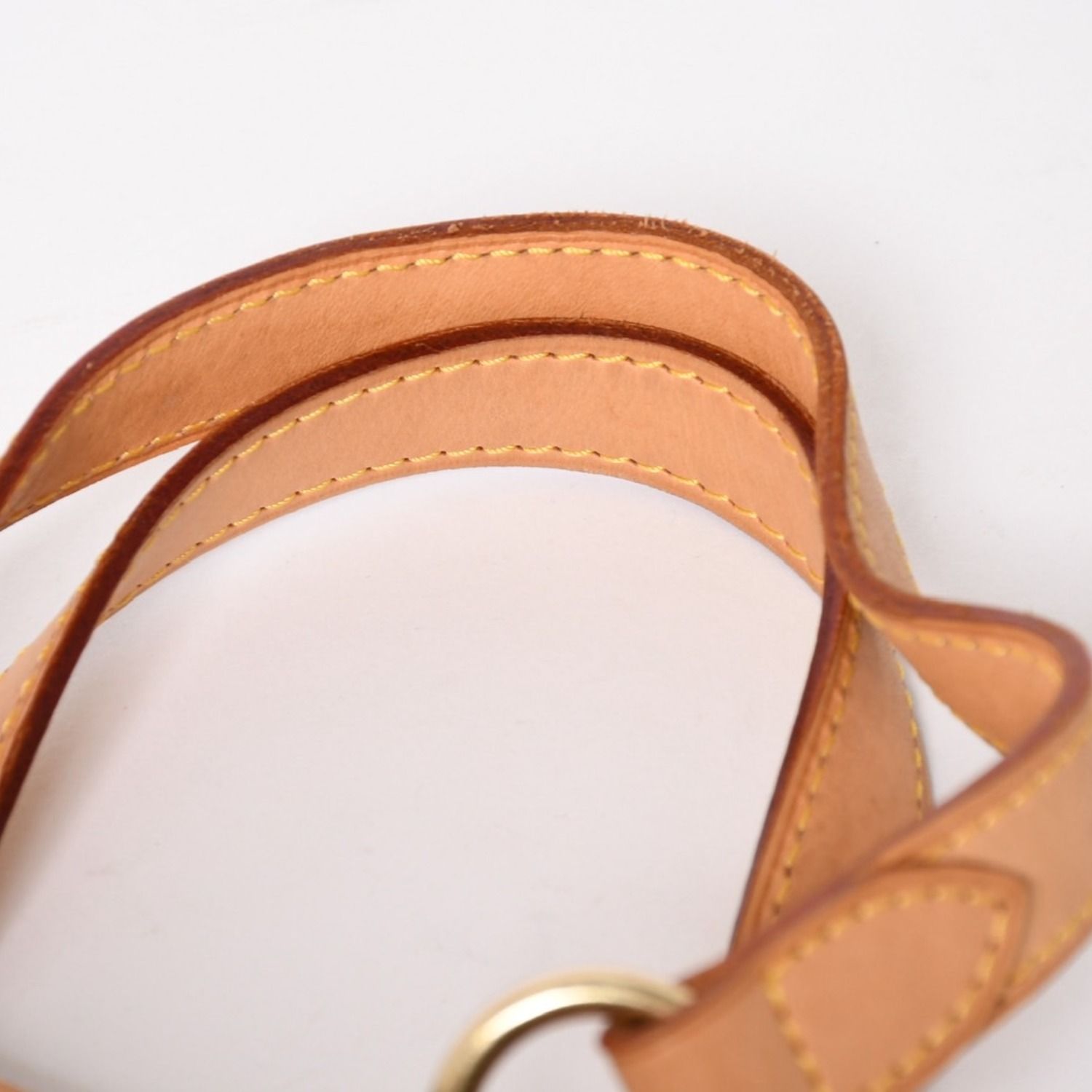 Louis Vuitton Patignol Handbag Monogram Canvas Vachetta Leather Brown Gold — view 7