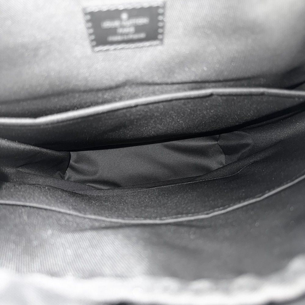 Louis Vuitton Backpack Christopher Slim Taurillon Leather Black Silver — view 4