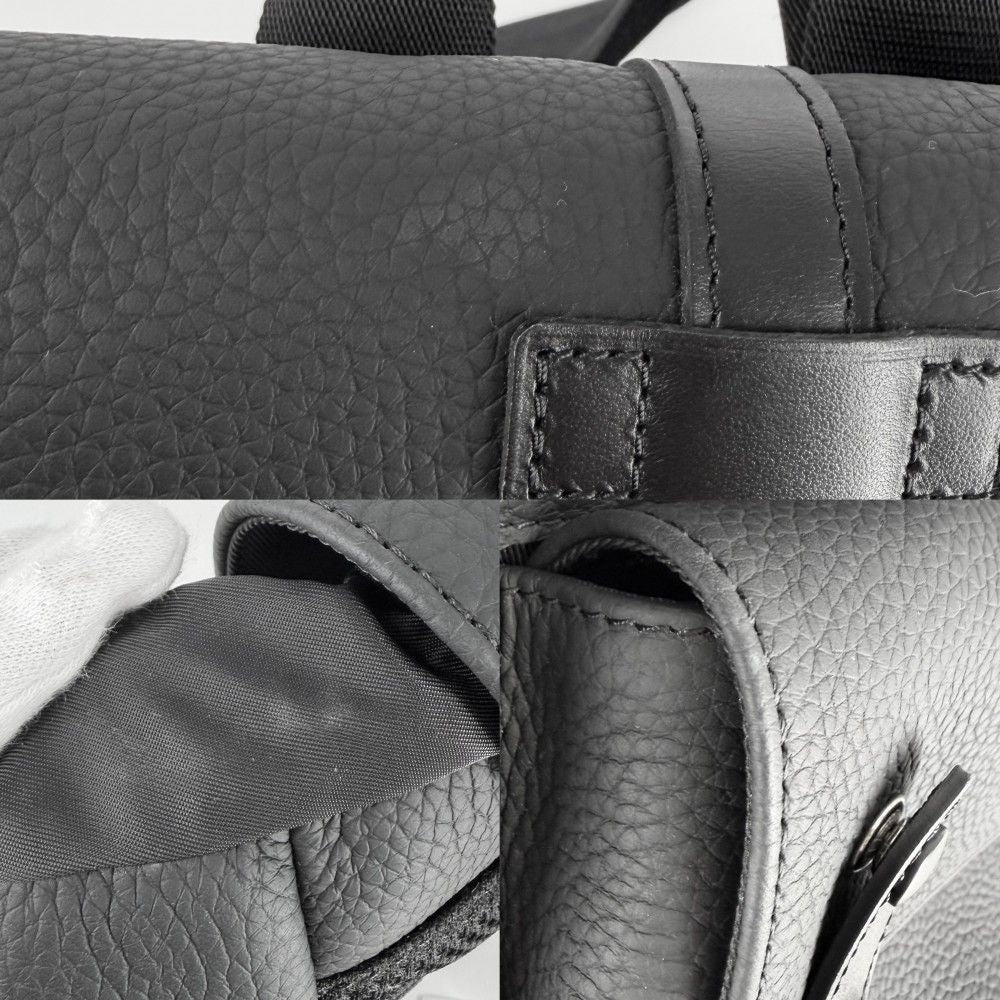 Louis Vuitton Backpack Christopher Slim Taurillon Leather Black Silver — view 6