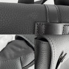 Louis Vuitton Backpack Christopher Slim Taurillon Leather Black Silver — view 6