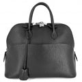Hermes Handbag Bolide 31 Leather Black Silver