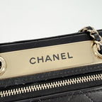 Chanel Shoulder Bag Quilted Mini Logo Chain Crossbody CC Small Lambskin Black — view 6