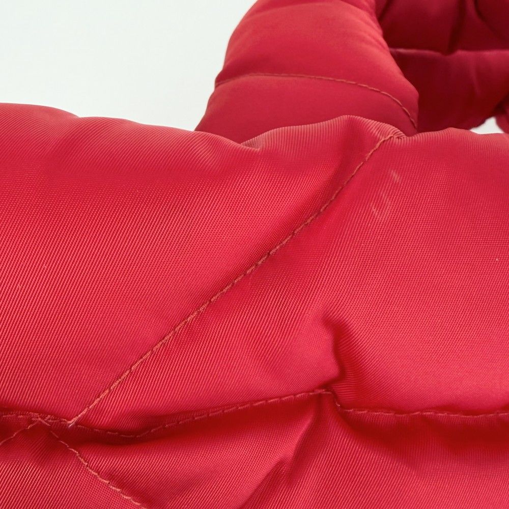 Prada Handbag Padded Re-Nylon Tote Nylon Red Silver — view 7