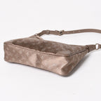 Louis Vuitton Monogram Satin Little Boulogne Shoulder Bag Beige Fabric Silver — view 5