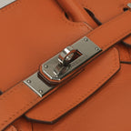 Hermes Birkin 30 Tote Swift Orange Ruthenium Handbag Veau — view 7