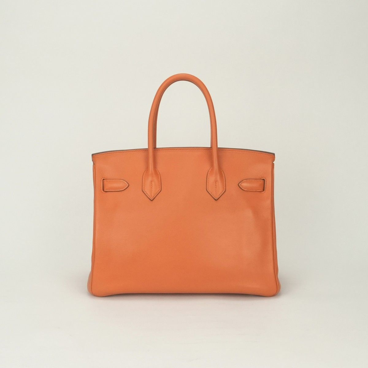 Hermes Birkin 30 Tote Swift Orange Ruthenium Handbag Veau — view 3