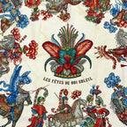Hermes Scarf Silk Carre 90 les Fetes du Roi Soleil Celebration of the Sun King — view 6