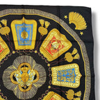 Hermes Scarf Silk Carre 90 Poste Et Cavalerie Saber Decorative Bag Black — view 3