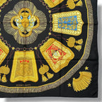 Hermes Scarf Silk Carre 90 Poste Et Cavalerie Saber Decorative Bag Black — view 5