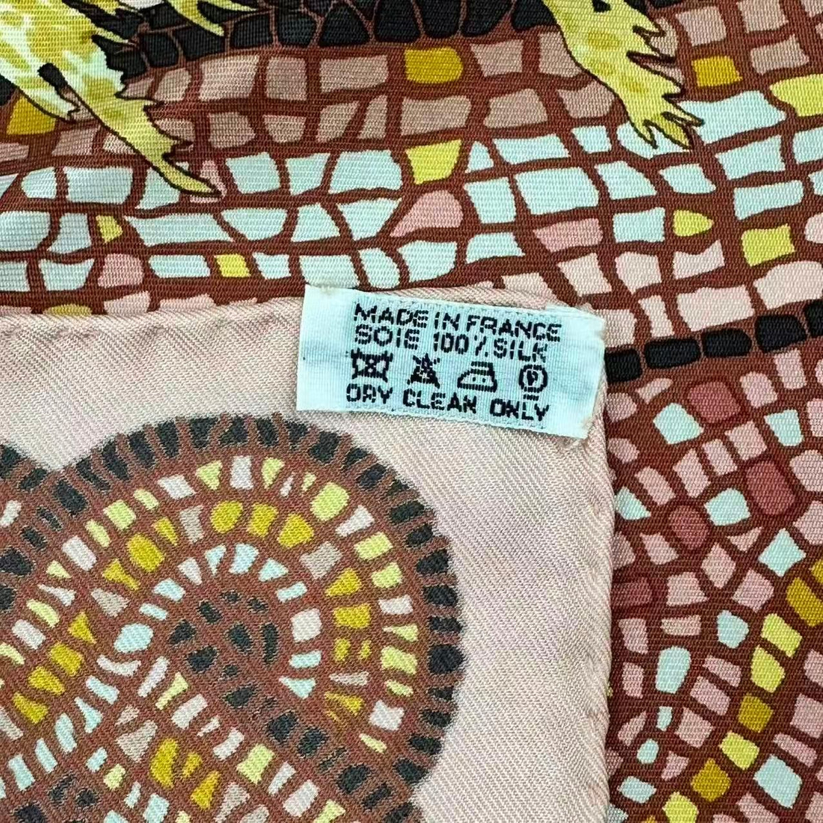 Hermes Scarf Silk Carre 90 Sous le Cedre Under Himalayan Cedar Pink — view 8