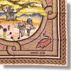 Hermes Scarf Silk Carre 90 Sous le Cedre Under Himalayan Cedar Pink — view 3