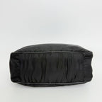 Prada Tessuto Nylon Braided Strap Shoulder Bag Black Silver Vintage — view 8