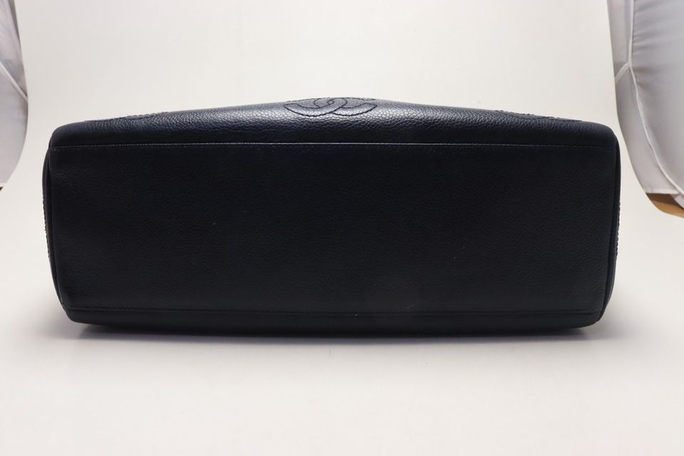 Chanel Triple Coco Caviar Leather Tote Bag — view 3